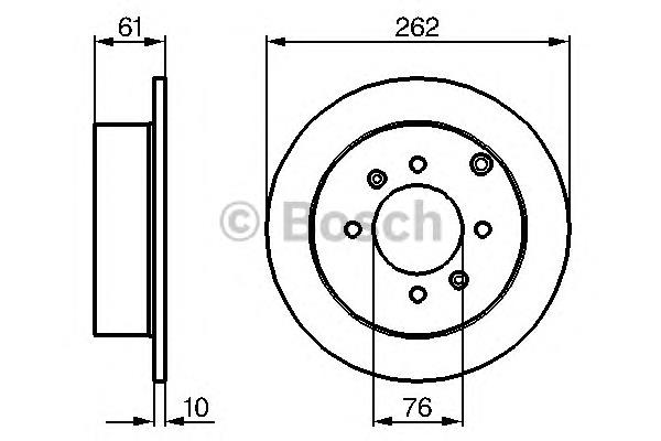 Диск гальмівний задній 0986479125 Bosch