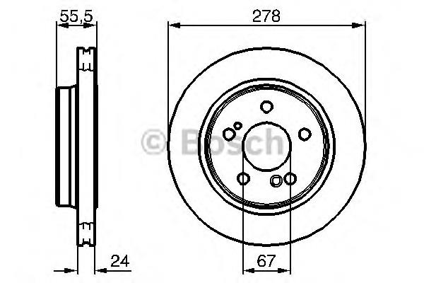 Купити 0986479133 Bosch Диск заднього гальма