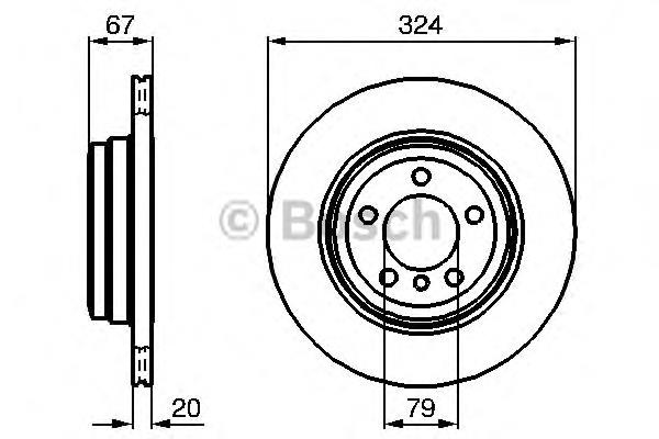 0986479004 Bosch диск гальмівний задній