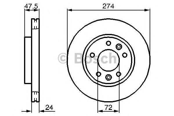 Гальмівні диски передні 0986479013 Bosch