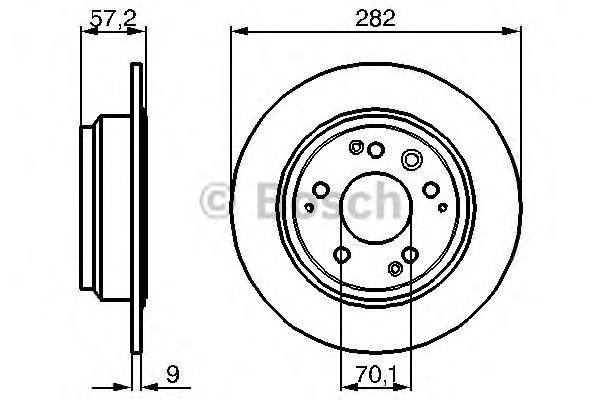 Диск гальмівний задній 0986479017 Bosch