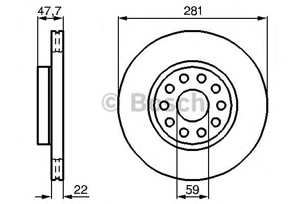 0986478993 Bosch диск гальмівний передній