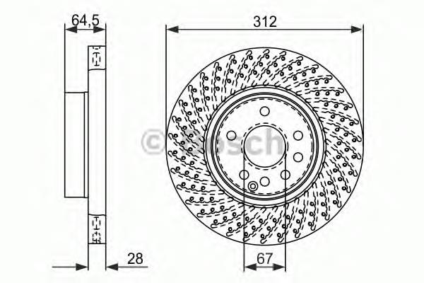 Гальмівні диски передні 0986479072 Bosch