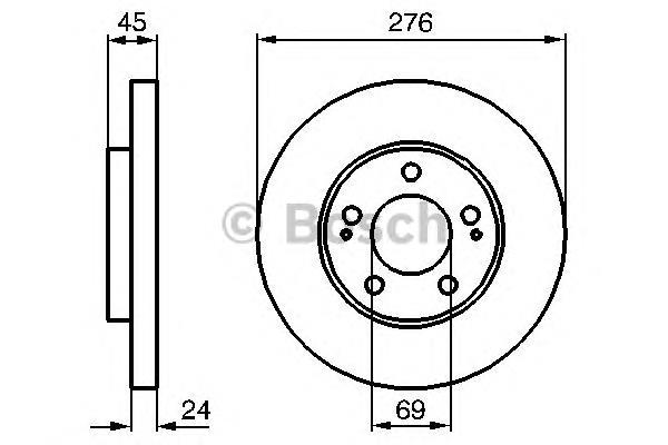 Гальмівні диски передні 0986479035 Bosch