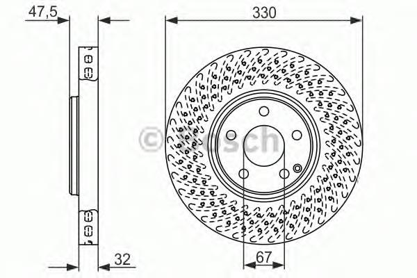 Диск переднього гальма Bosch 0986479334 ціна, від 80.91 USD
