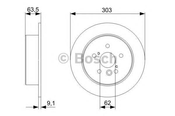Купити 0986479338 Bosch Диск заднього гальма