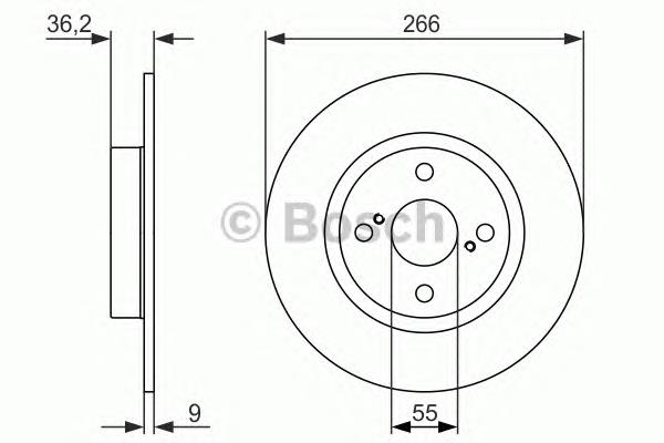 Диск гальмівний задній 0986479335 Bosch