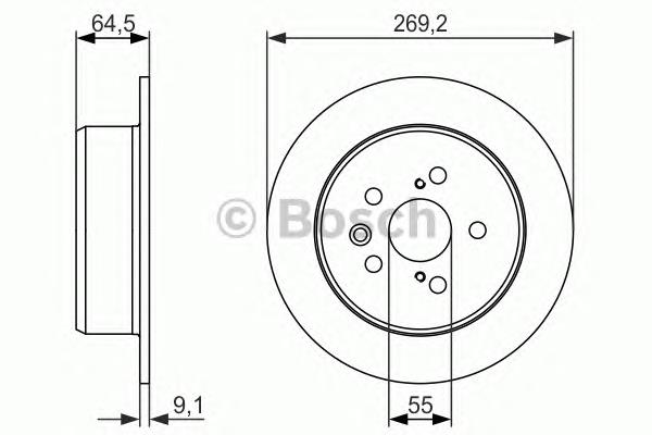 Диск гальмівний задній 0986479336 Bosch