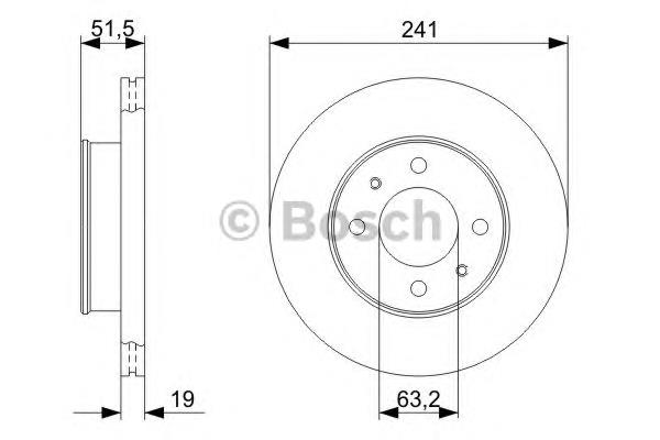 0986479377 Bosch диск гальмівний передній
