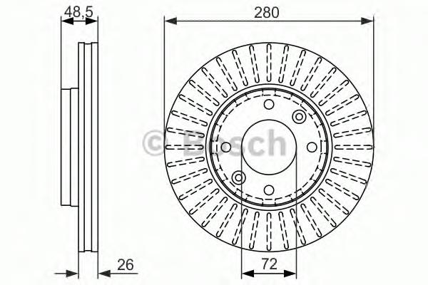 Гальмівні диски передні 0986479353 Bosch