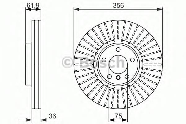 0986479349 Bosch Гальмо дискове переднє