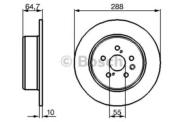 Купити 0986479243 Bosch Диск заднього гальма