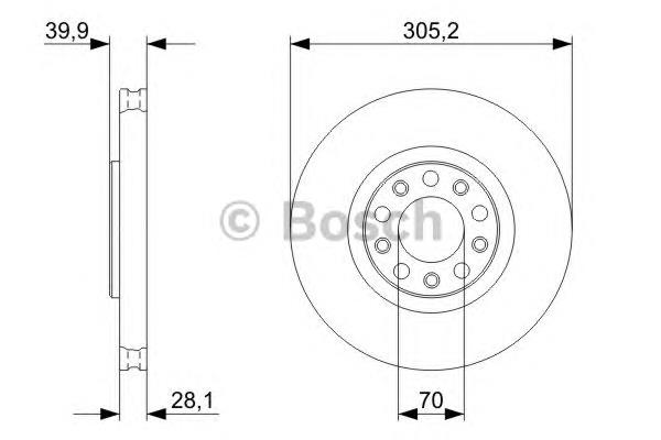 Гальмівні диски передні 0986479293 Bosch
