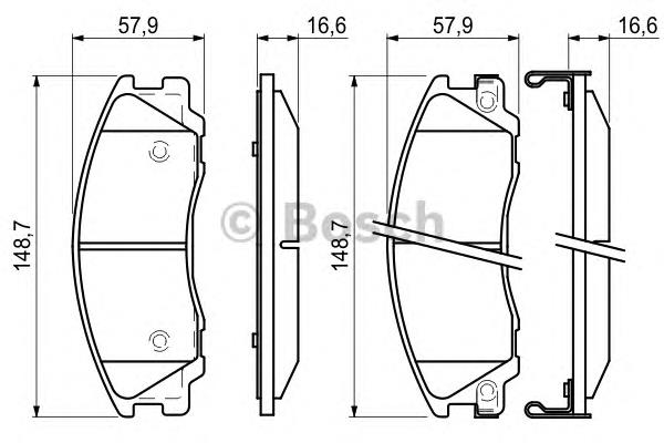 0986494138 Bosch Передні гальмівні колодки