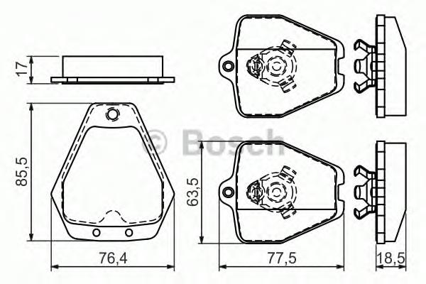 0986494215 Bosch Передні гальмівні колодки