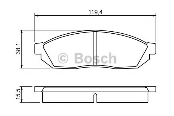 Купити 0986494208 Bosch Колодки гальмівні передні, дискові
