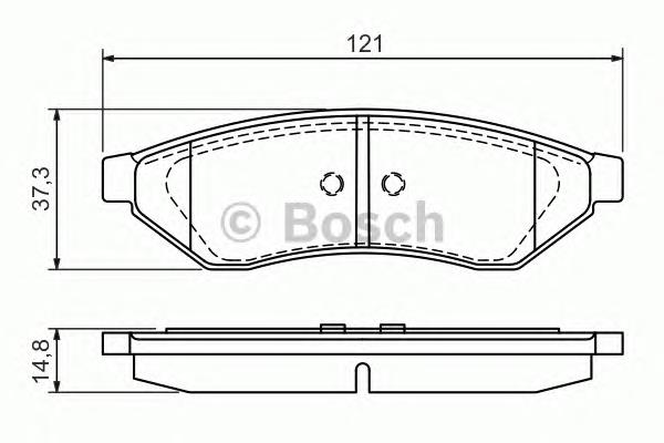 Задні гальмівні колодки 0986494172 Bosch