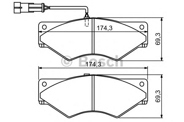 0986494193 Bosch Передні гальмівні колодки