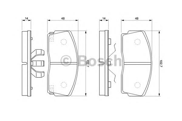 Передні тормозні колодки 0986493390 Bosch