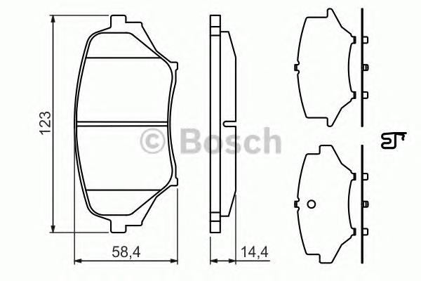 0986494322 Bosch Передні гальмівні колодки