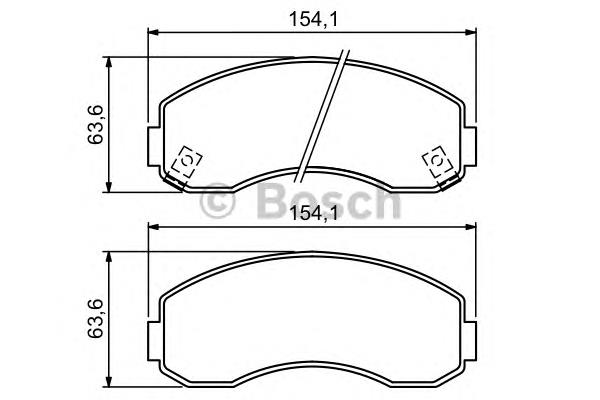 Передні тормозні колодки 0986494314 Bosch