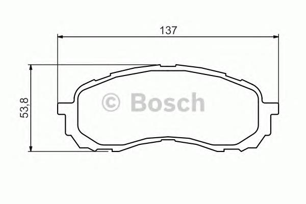 Передні тормозні колодки 0986494373 Bosch