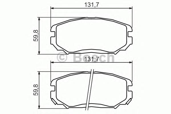 Передні тормозні колодки 0986494374 Bosch