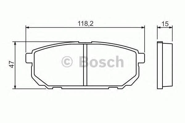 Задні гальмівні колодки 0986494388 Bosch