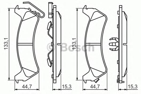 Задні гальмівні колодки Bosch 0986494348 ціна, від 28.40 USD