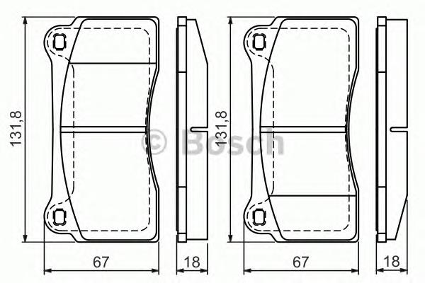 Передні тормозні колодки 0986494353 Bosch