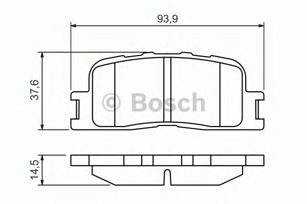 0986494359 Bosch колодки гальмові задні, дискові