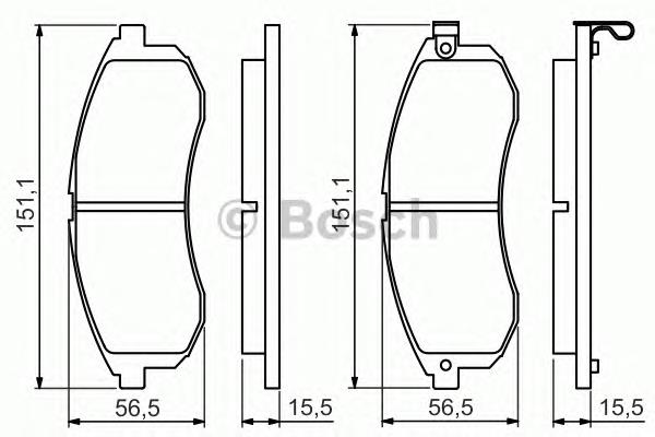 0986494362 Bosch Передні гальмівні колодки