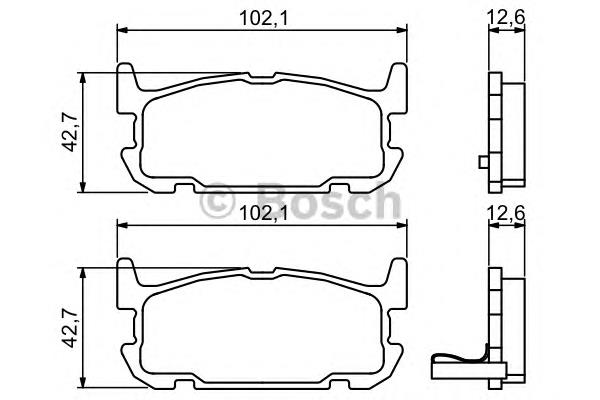 0986494226 Bosch Колодки гальмівні задні, дискові