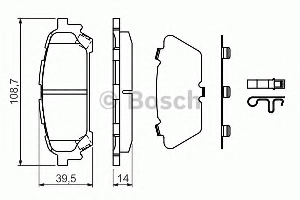 Купити 0986494232 Bosch Задні колодки