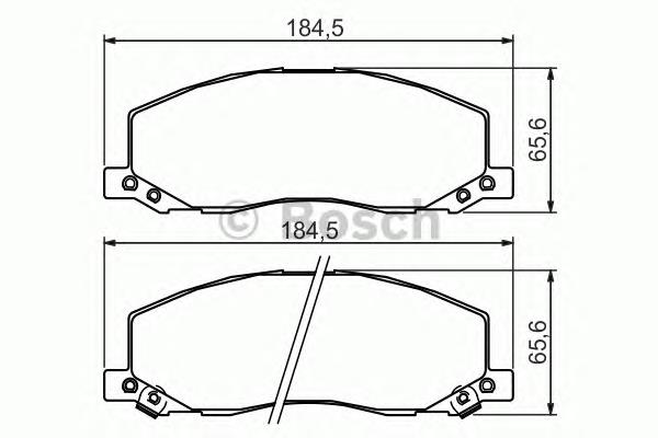 Передні тормозні колодки 0986494298 Bosch