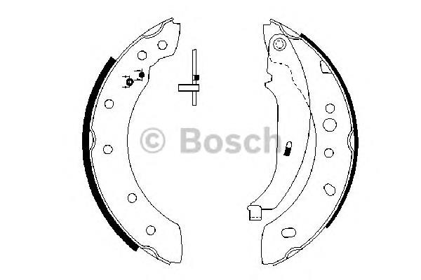 Колодки гальмові задні, барабанні 0986487672 Bosch