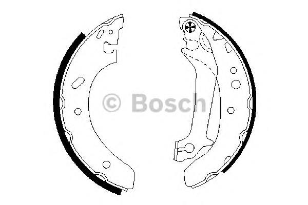0986487674 Bosch Колодки гальмівні задні, барабанні