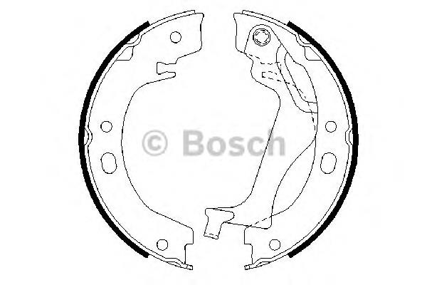 Колодки гальмові задні, барабанні 0986487713 Bosch