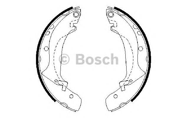 Колодки гальмові задні, барабанні Bosch 0986487642 ціна, від 26.73 USD