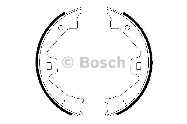 0986487650 Bosch колодки ручника/стоянкового гальма