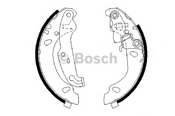 Купити 0986487624 Bosch Колодки гальмові задні, барабанні