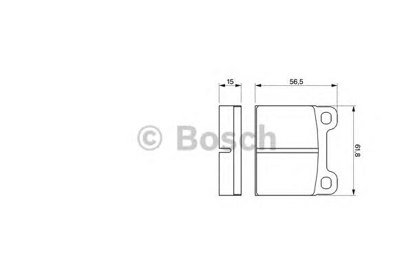 Колодки гальмівні передні, дискові 0986460346 Bosch