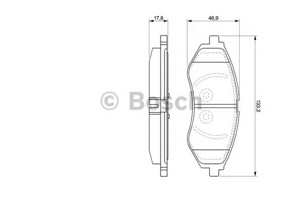 Передні тормозні колодки 0986424818 Bosch
