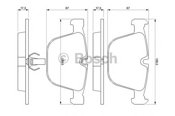 Задні дискові колодки Bosch 0986424812