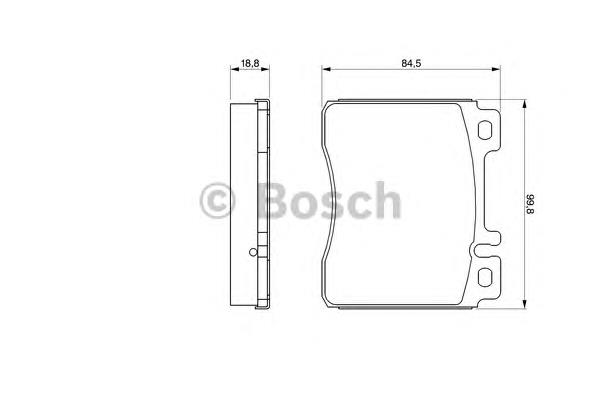 Колодки гальмівні передні, дискові 0986460976 Bosch