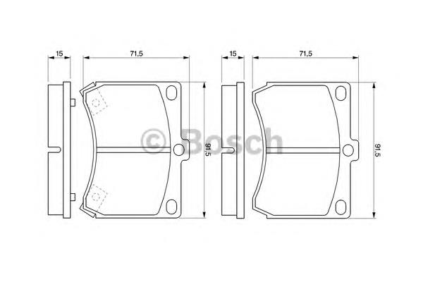 Купити 0986460974 Bosch Колодки гальмівні передні, дискові