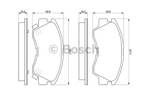 Передні тормозні колодки 0986460978 Bosch