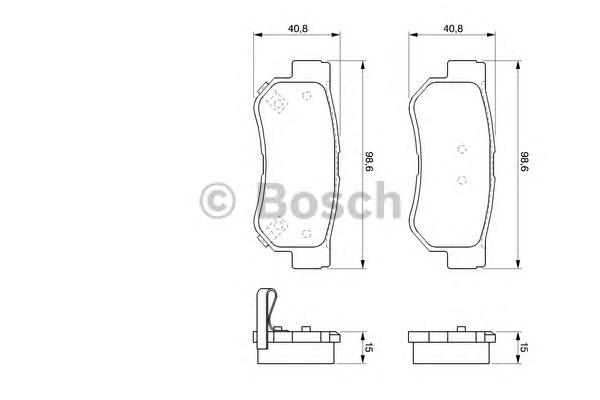Купити 0986424728 Bosch Задні колодки
