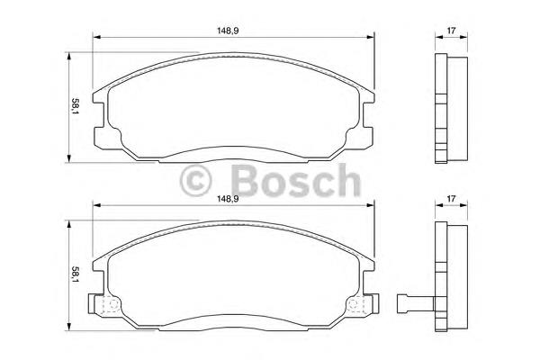 Передні тормозні колодки 0986424729 Bosch