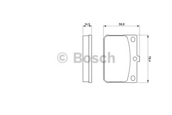 Колодки гальмівні передні, дискові 0986467031 Bosch